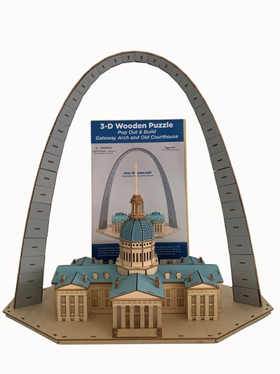 Gateway Arch and Historic Old Courthouse 3-D Wooden Puzzle 28575